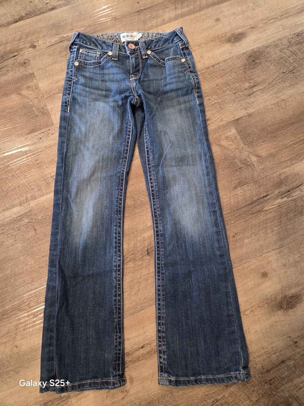Ariat Real Denim Jeans, Girls Size 12, In Excellent Condition, Like-new